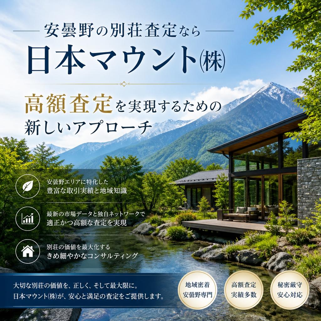 安曇野の別荘査定なら日本マウント㈱、高額査定を実現するための新しいアプローチ