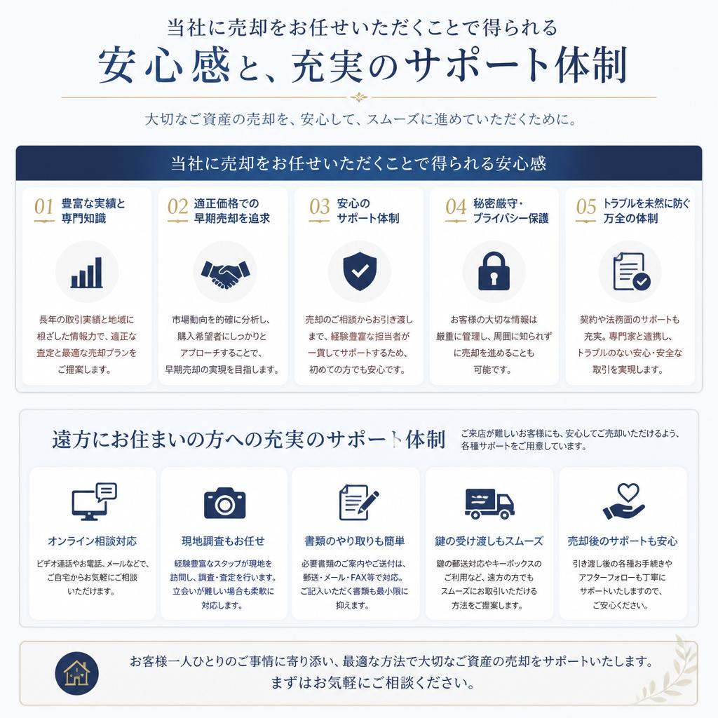 お任せすることの安心感