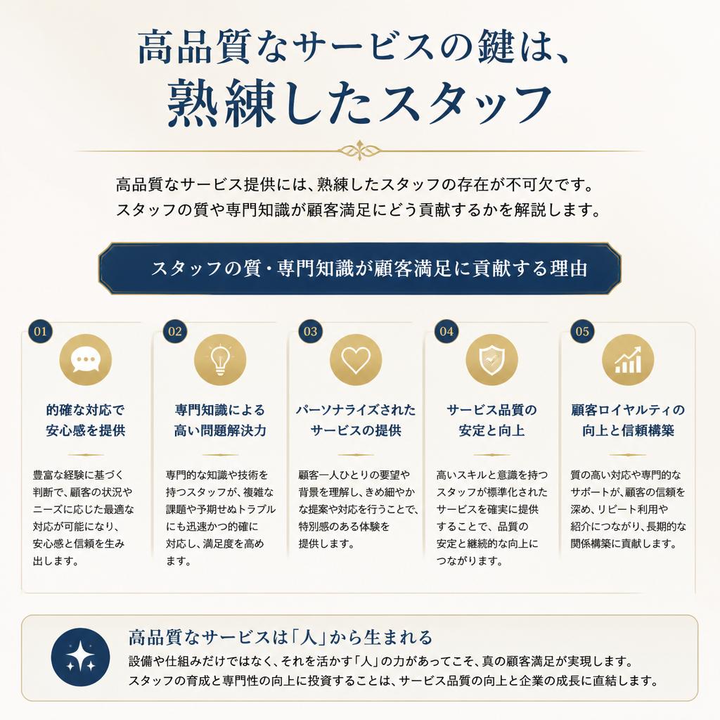 スタッフの質が決め手