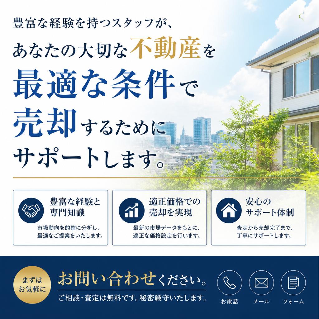 お問い合わせ：あなたの売却をサポートします！