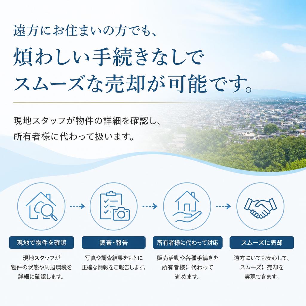 遠方の方でも安心!立ち会い不要の手続き