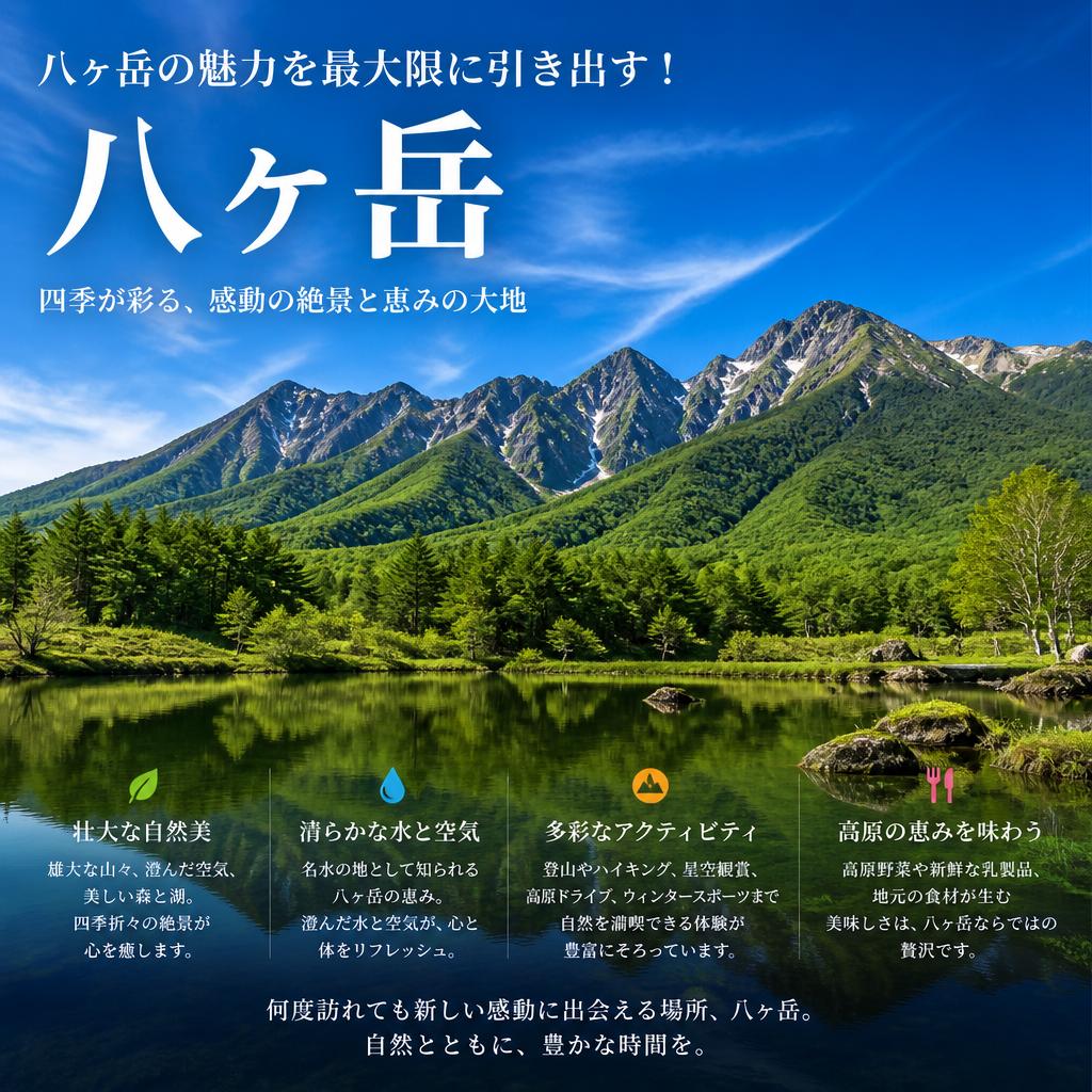 八ヶ岳の魅力を最大限に引き出す！