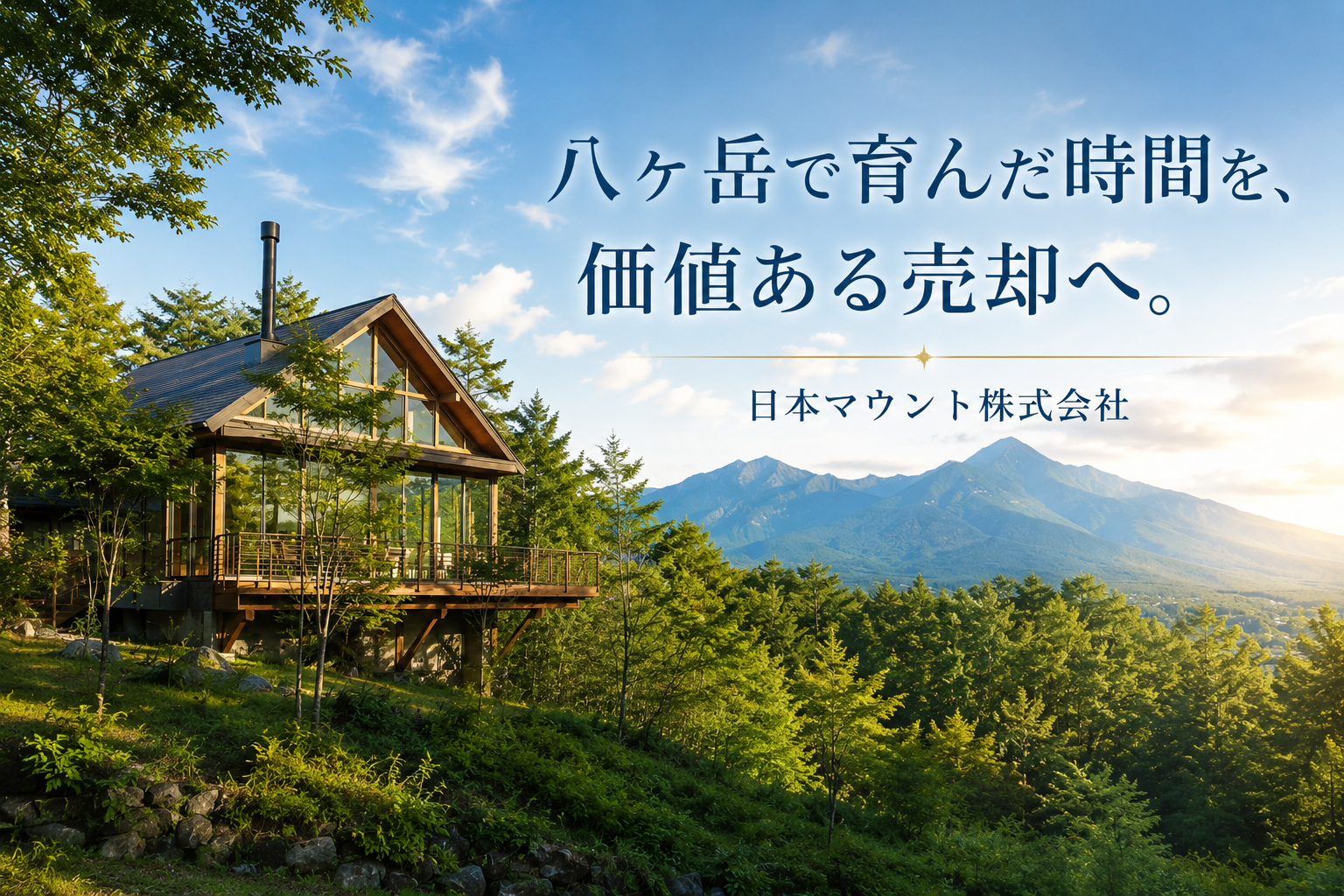 八ヶ岳で育んだ時間を、価値ある売却へ。日本マウント株式会社