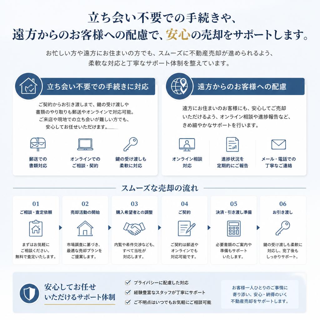 売却プロセスをスムーズに
