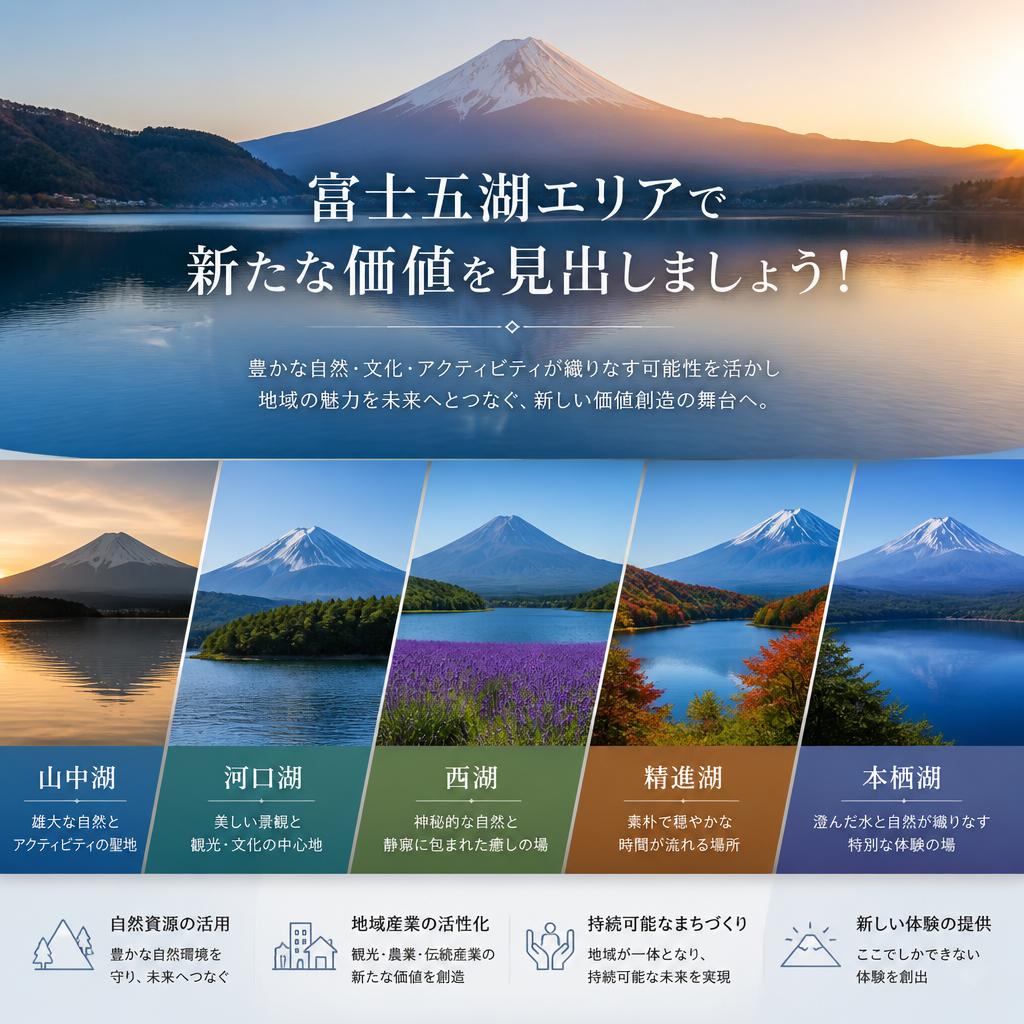 富士五湖エリアで新たな価値を見出しましょう！
