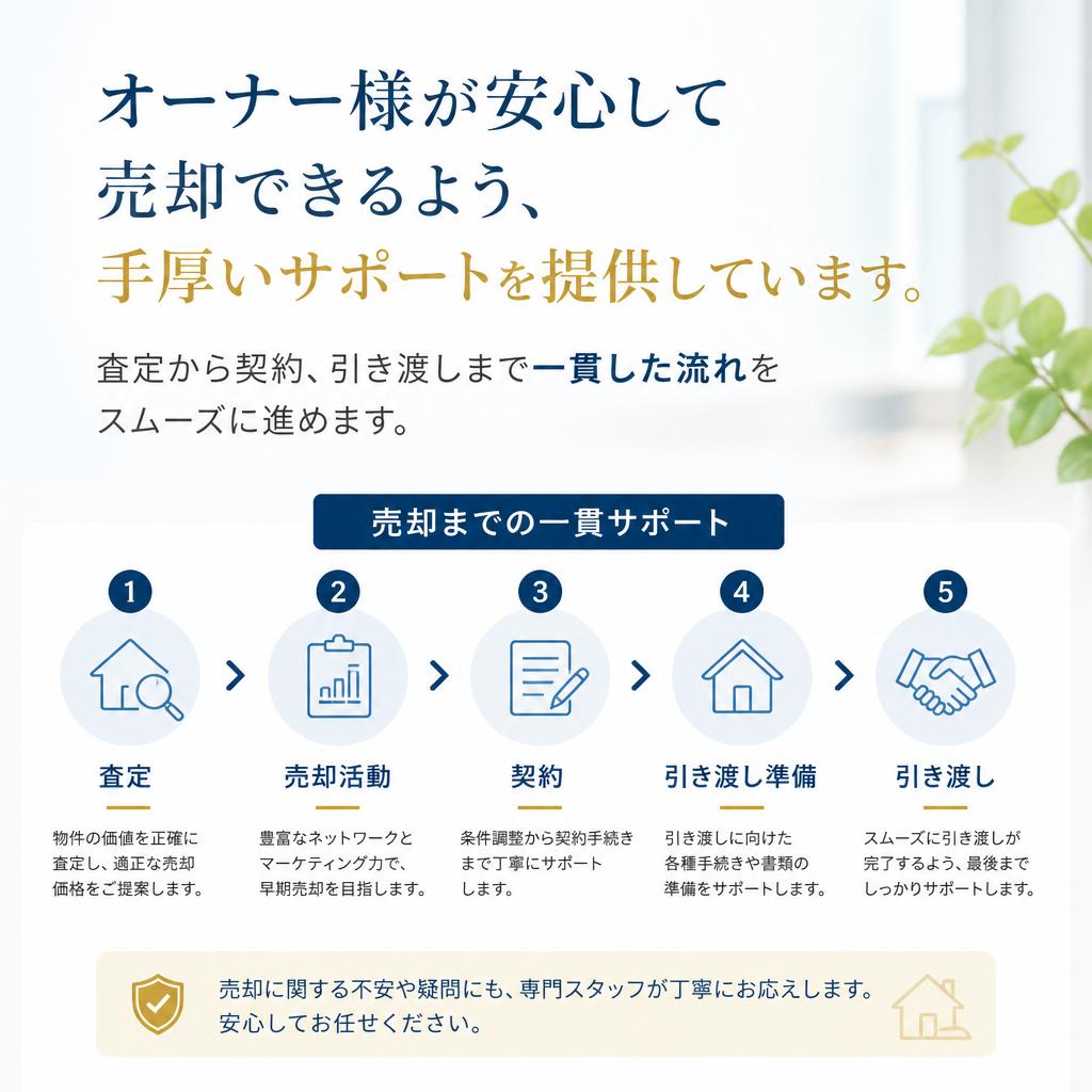 安心買取の流れとサポート体制