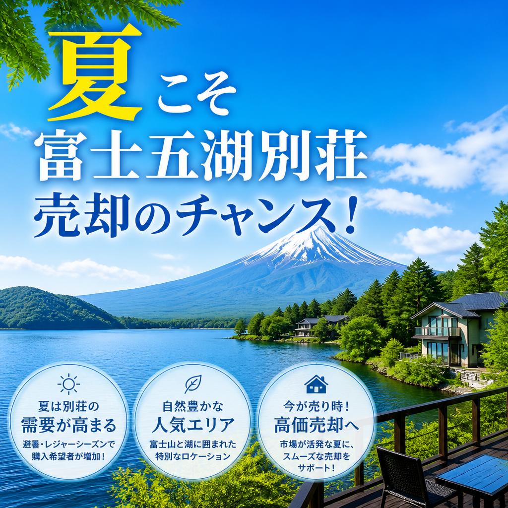 夏こそ富士五湖別荘売却のチャンス！