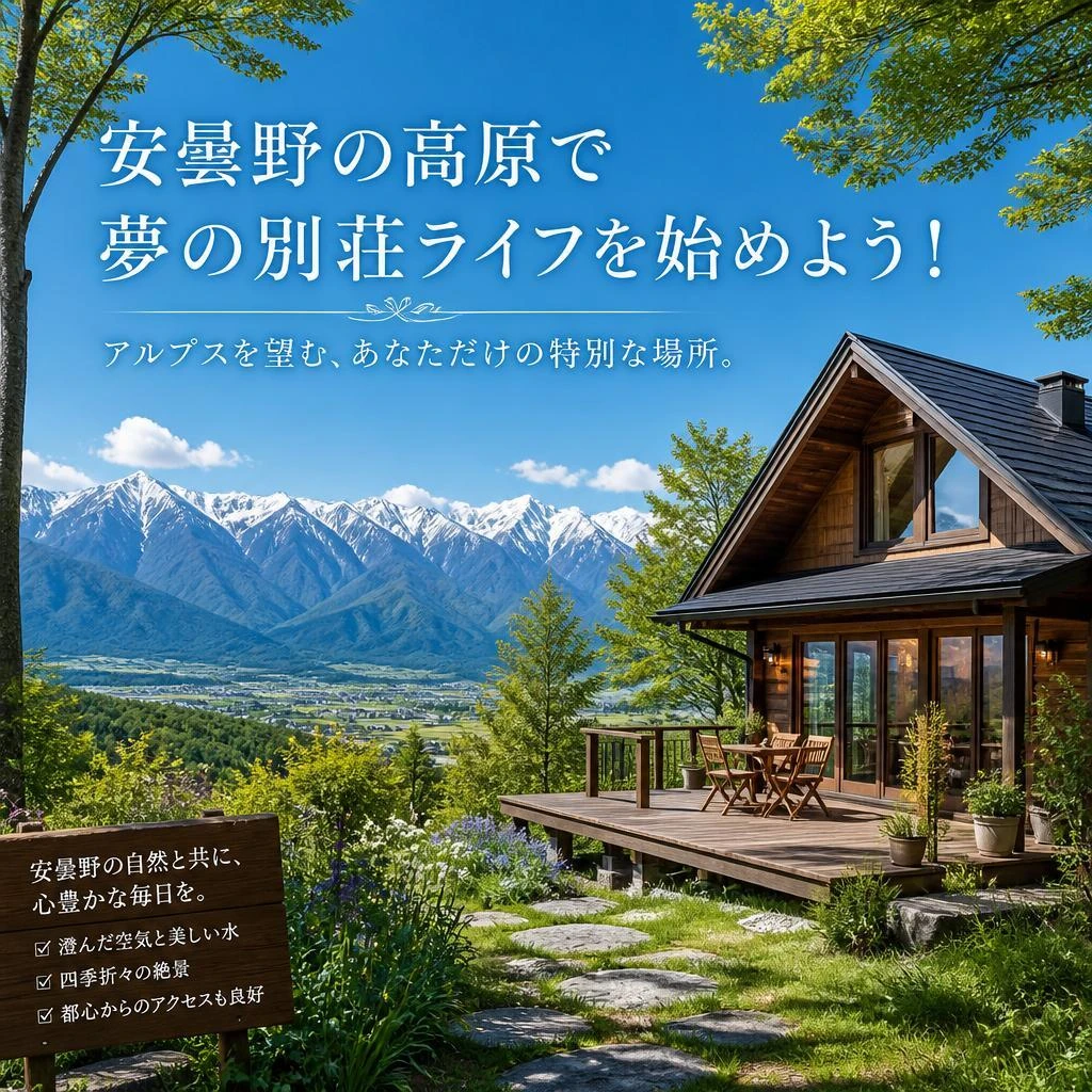安曇野の高原で夢の別荘ライフを始めよう！