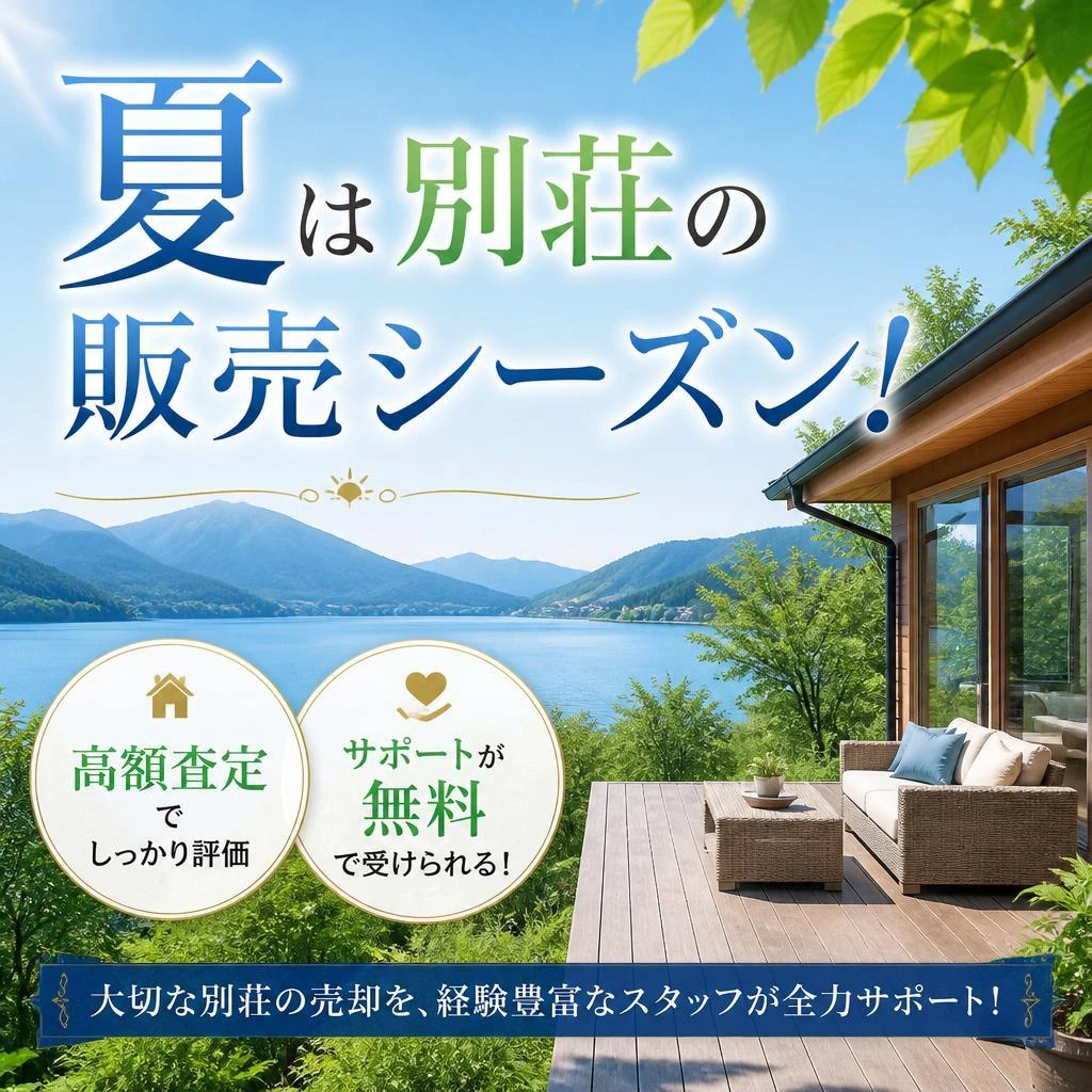 夏は別荘の販売シーズン！高額査定とサポートが無料で受けられる