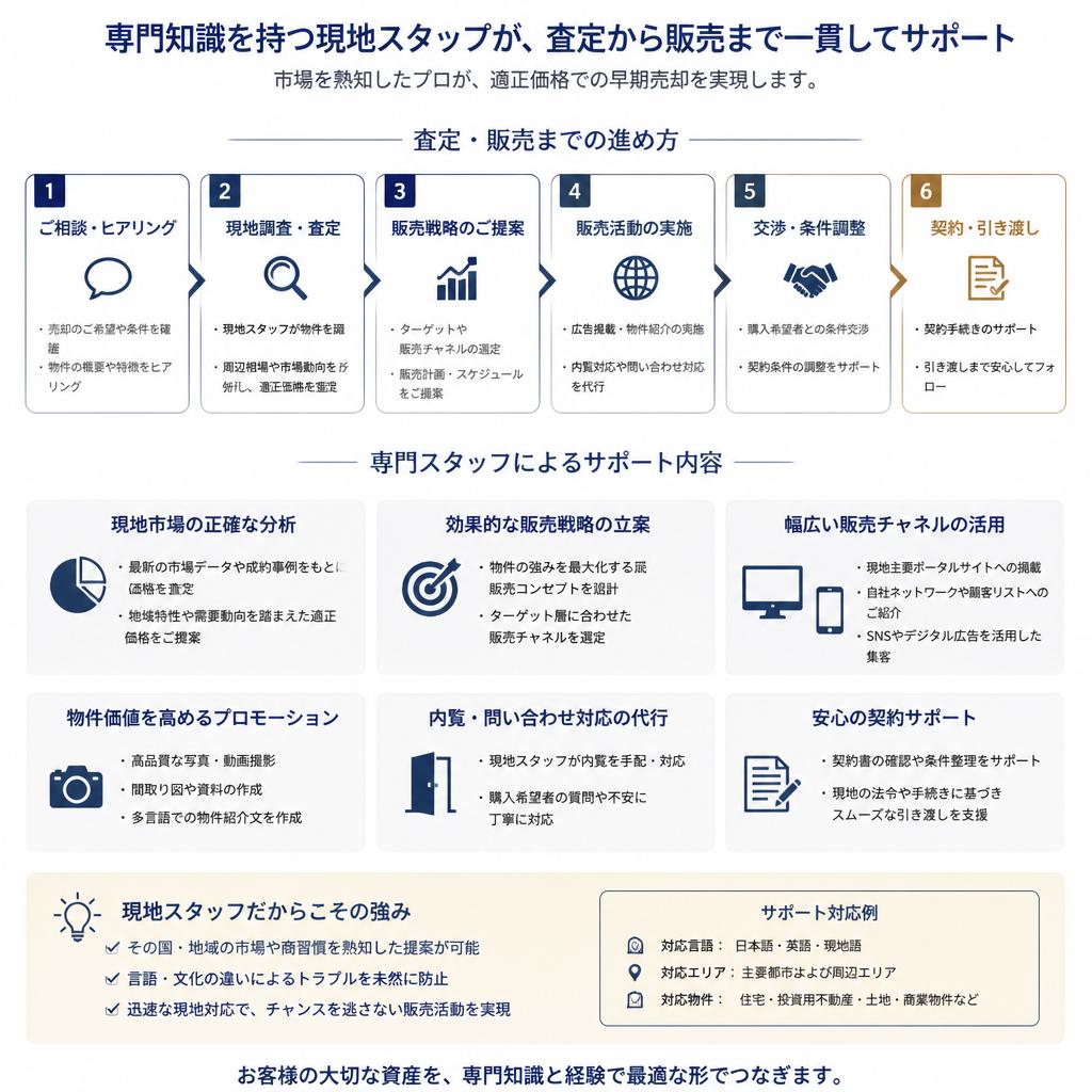 現地スタッフがサポートする理由