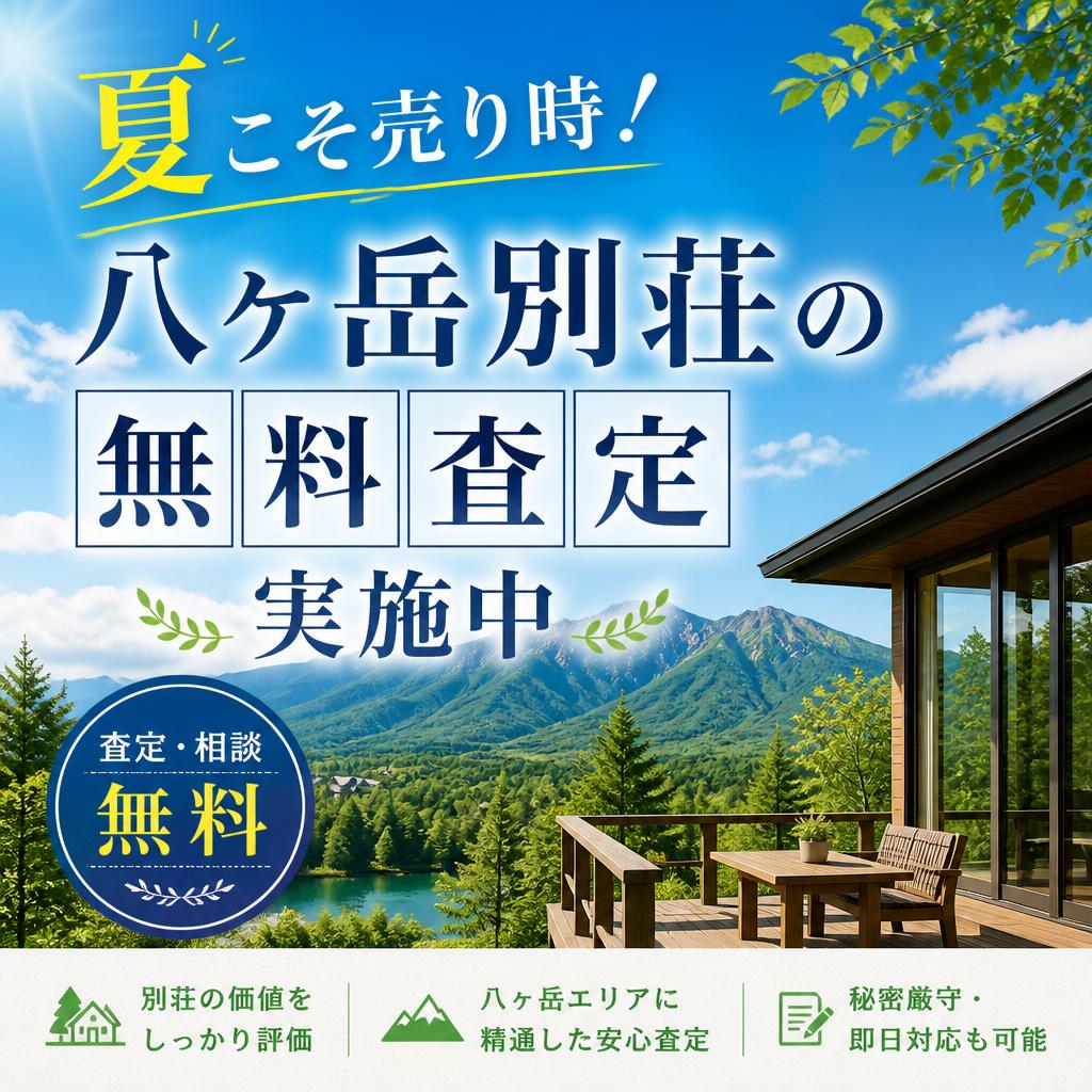 夏こそ売り時！八ヶ岳別荘の無料査定実施中