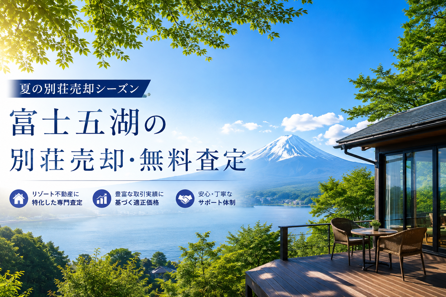 夏の別荘売却シーズン｜富士五湖の別荘売却・無料査定