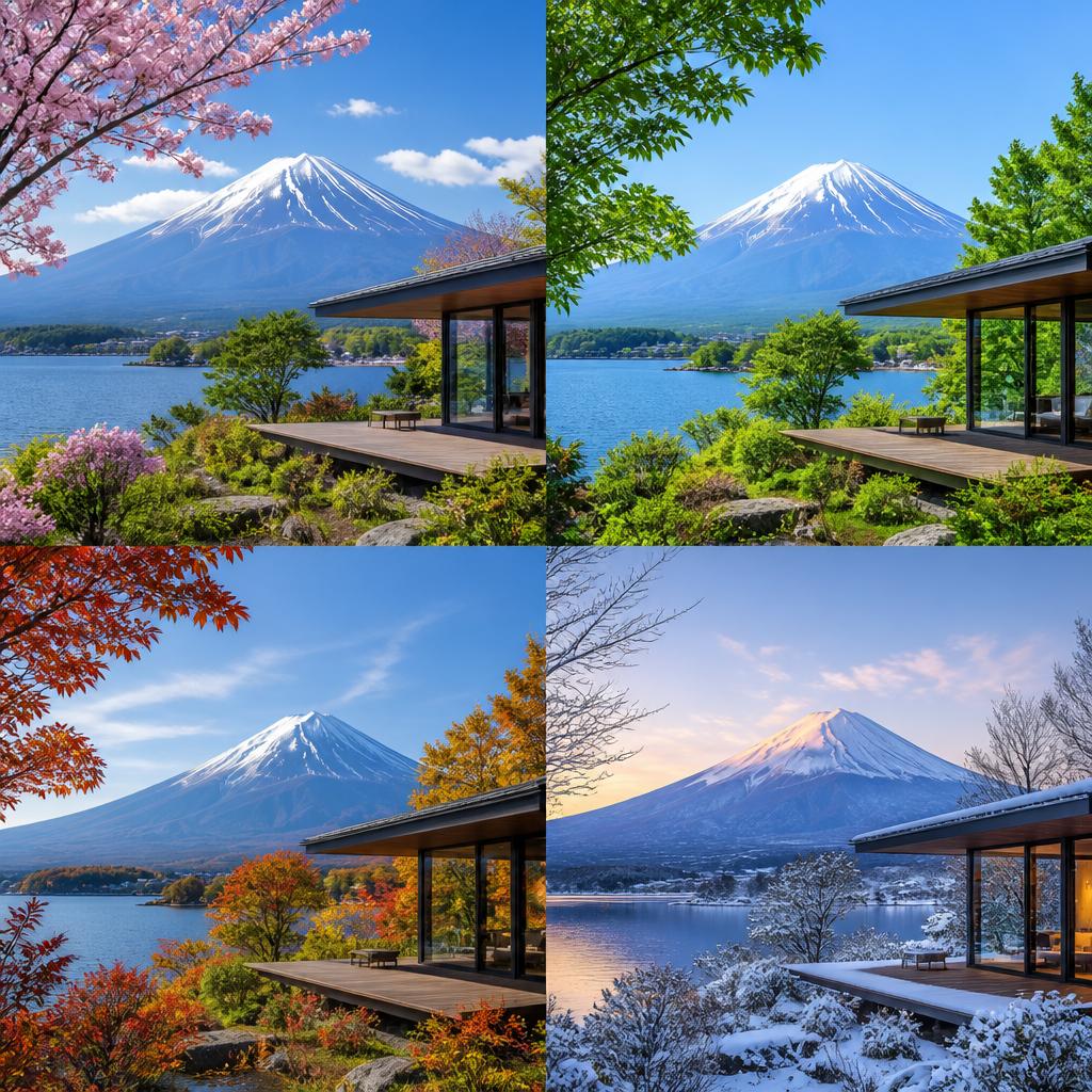 富士五湖の別荘で、四季折々の魅力を楽しむ！