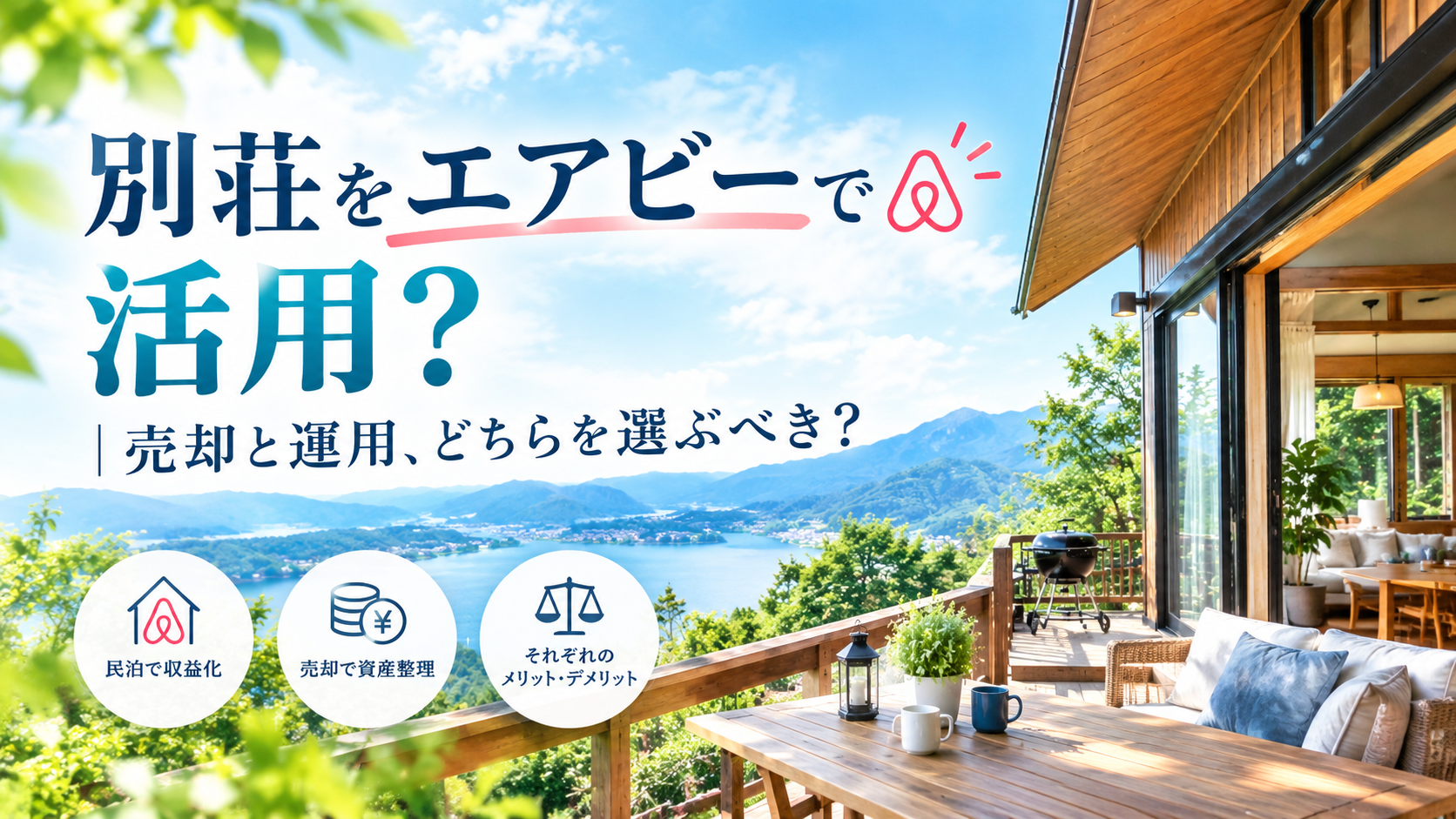 別荘をエアビーで活用？｜売却と運用、どちらを選ぶべき？
