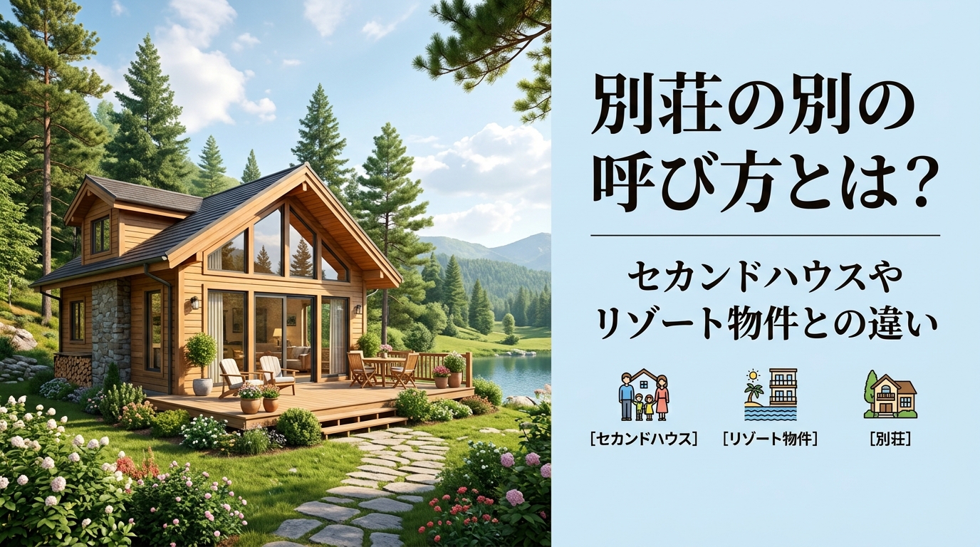 別荘の別の呼び方とは？｜セカンドハウスやリゾート物件との違い
