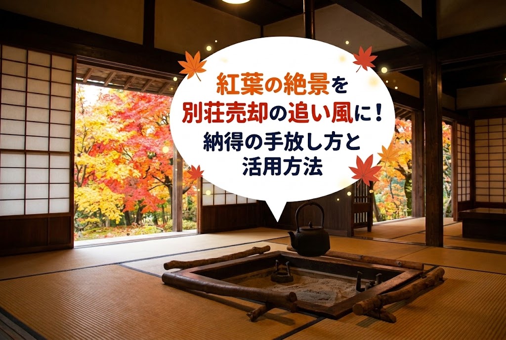 紅葉の絶景を、売却の追い風に。別荘の新しい価値を見つけ、納得の手放し方を。