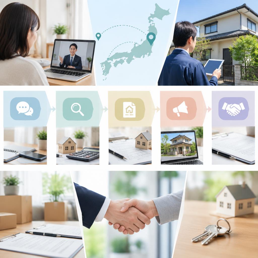 遠方にお住まいでも安心。立ち会い不要で進める売却相談