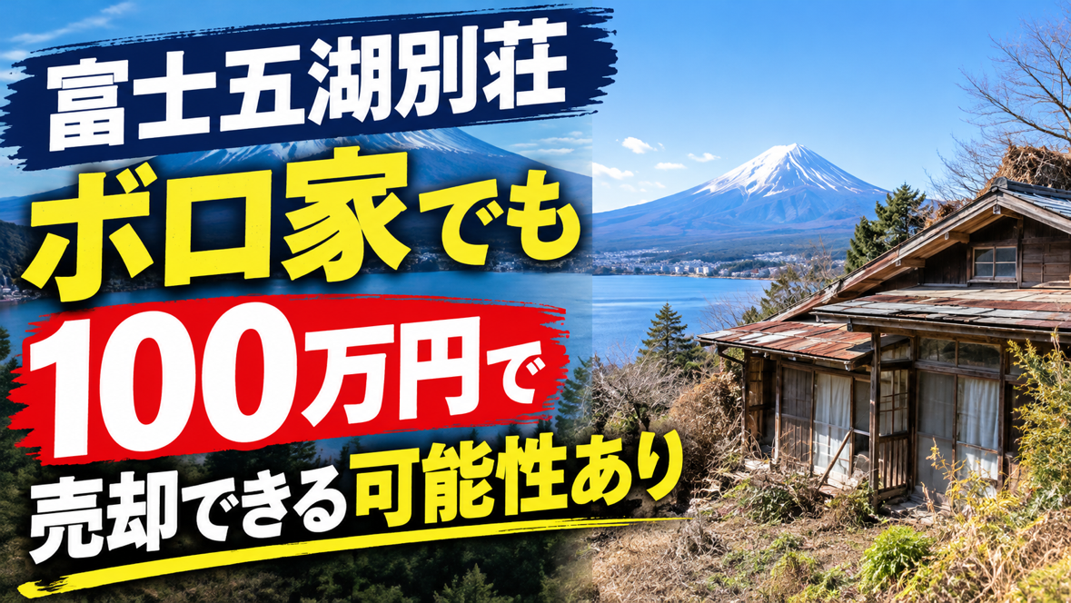 富士五湖の別荘、100万円以下でも売却の道はあります。手放す前に、価値を確かめませんか？