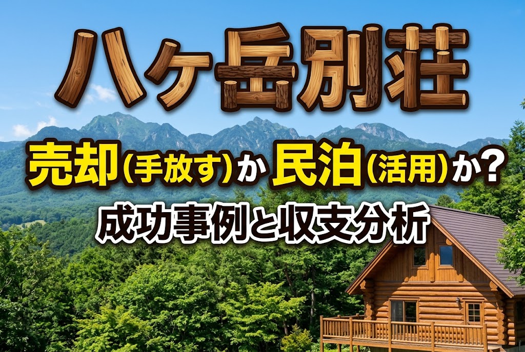 八ヶ岳の別荘、売るべきか民泊で活かすべきか。成功事例と収支分析で、納得の選択へ。