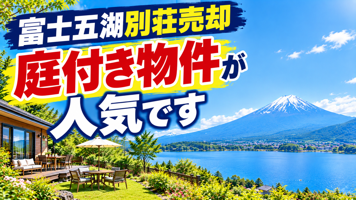 富士五湖の庭付き別荘、価値を見極めて次のオーナーへ。地域特性を踏まえた市場査定で、納得の売却をサポートします。