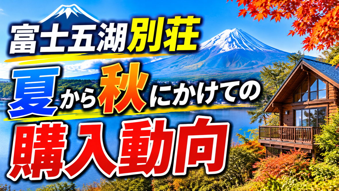 夏の終わりが、富士五湖の別荘売却を動かす。秋の購入需要を見据えた市場分析と、納得の売却サポート