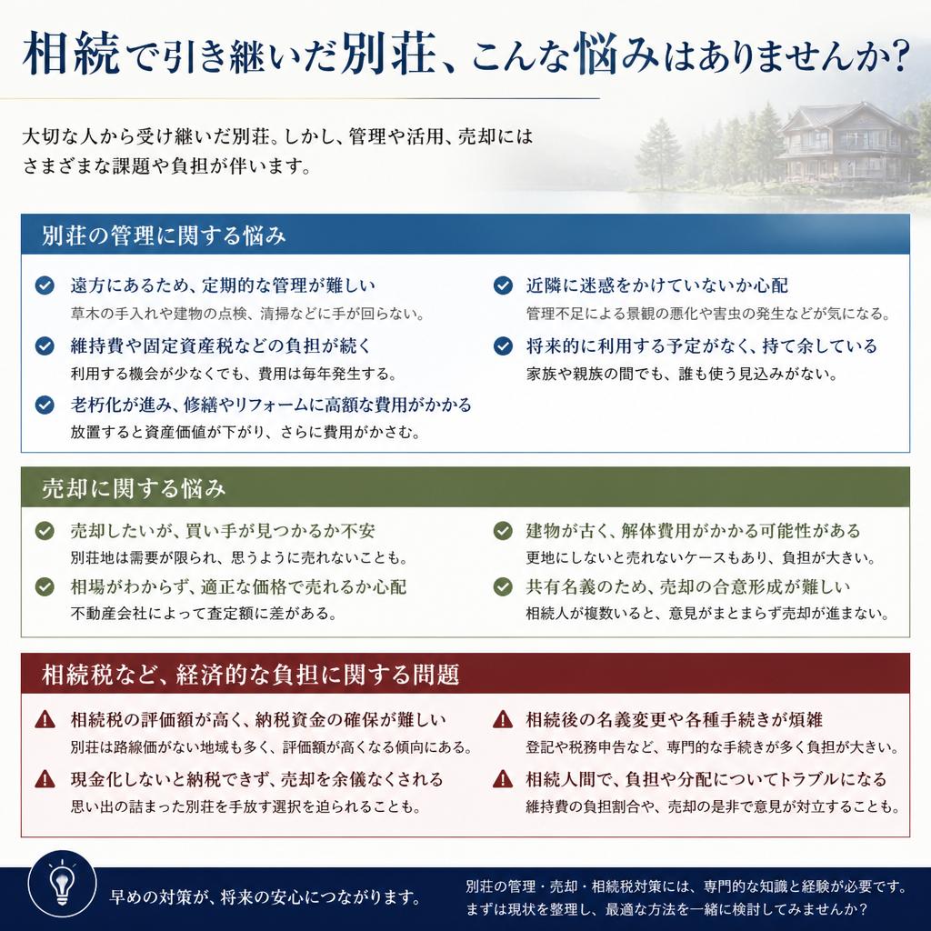 相続と別荘売却の課題
