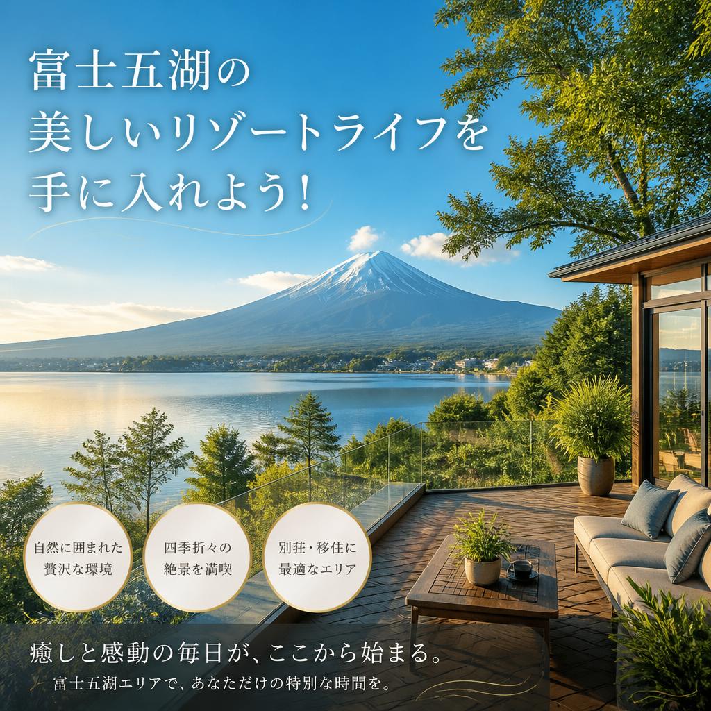 富士五湖の美しいリゾートライフを手に入れよう！