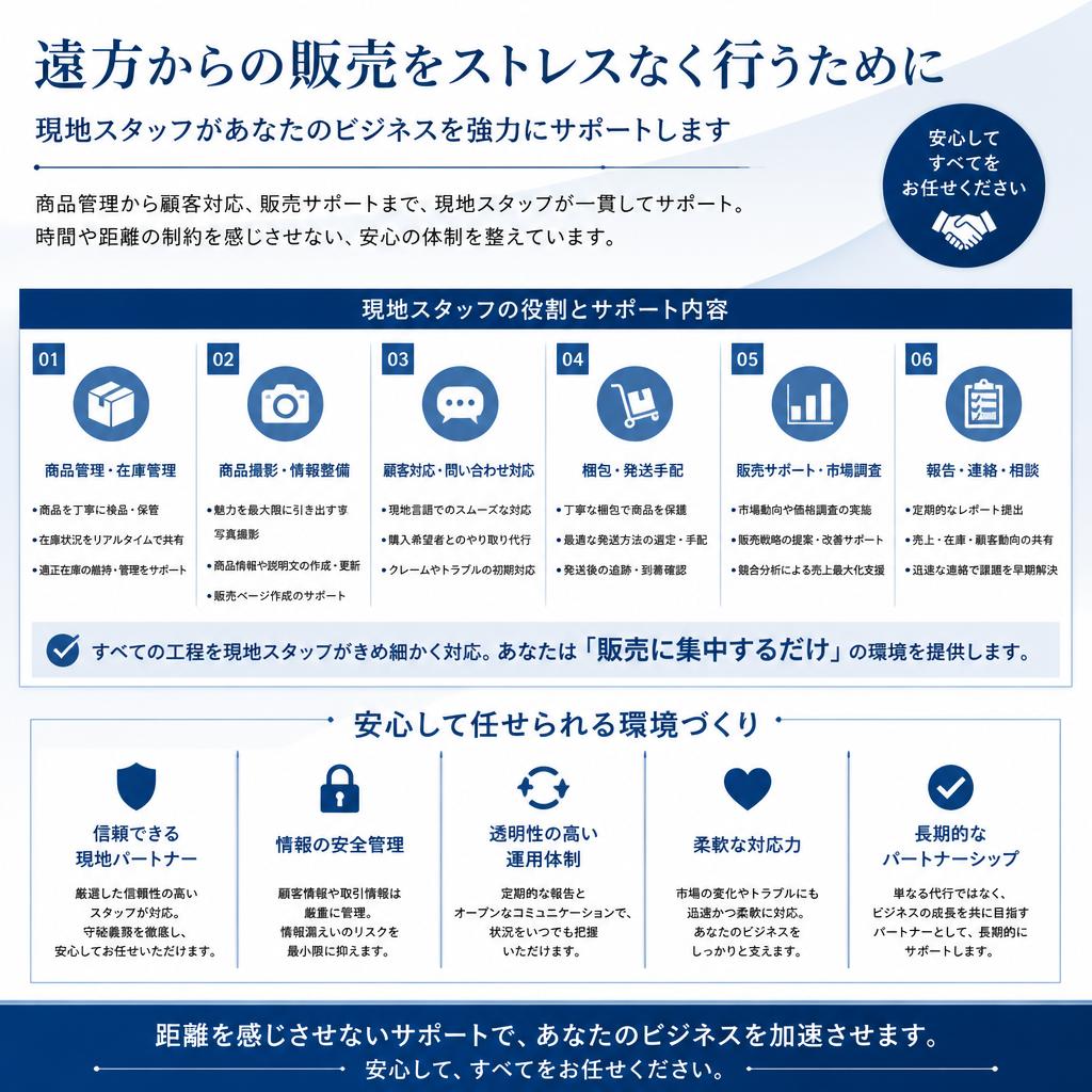 現地スタッフによるサポート