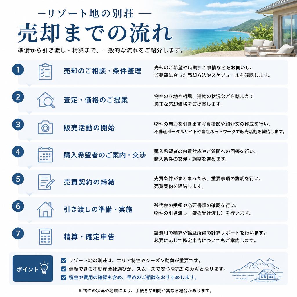 売却プロセスの流れ