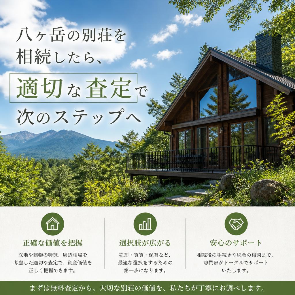 八ヶ岳の別荘を相続したら、適切な査定で次のステップへ