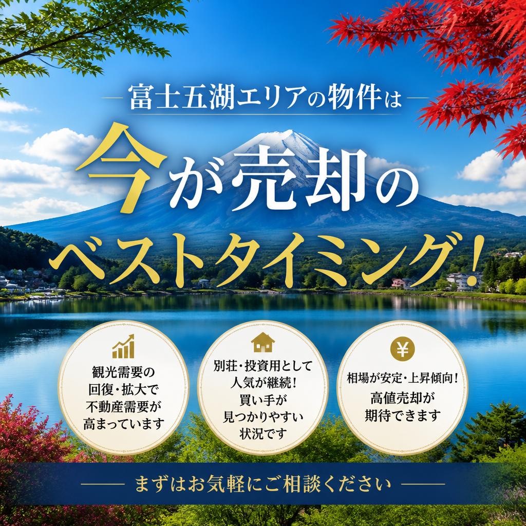 富士五湖エリアの物件は今が売却のベストタイミング！