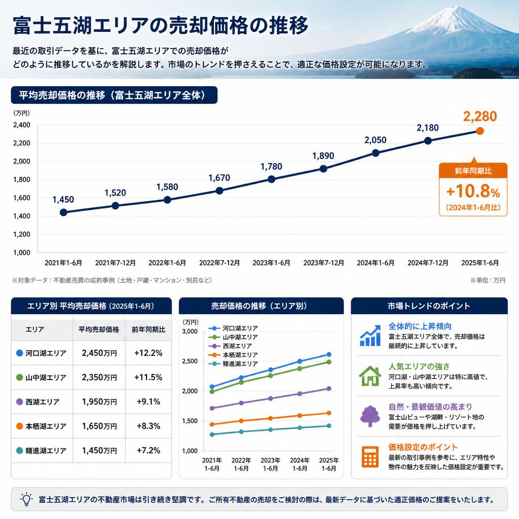 富士五湖エリアの売却価格の現状