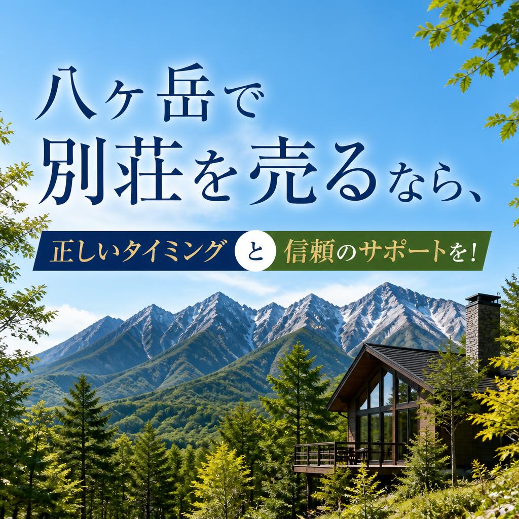 八ヶ岳で別荘を売るなら、正しいタイミングと信頼のサポートを！