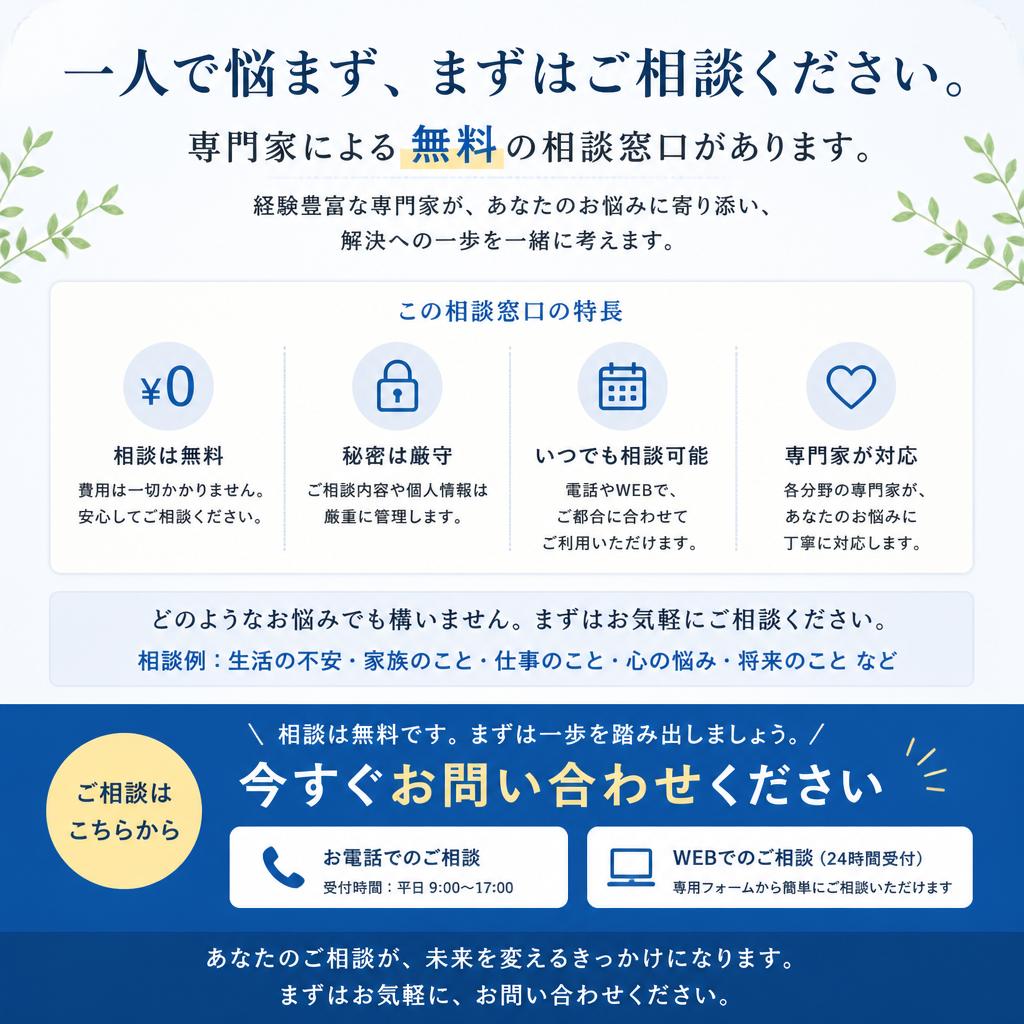 7. 無料相談窓口とお問い合わせ