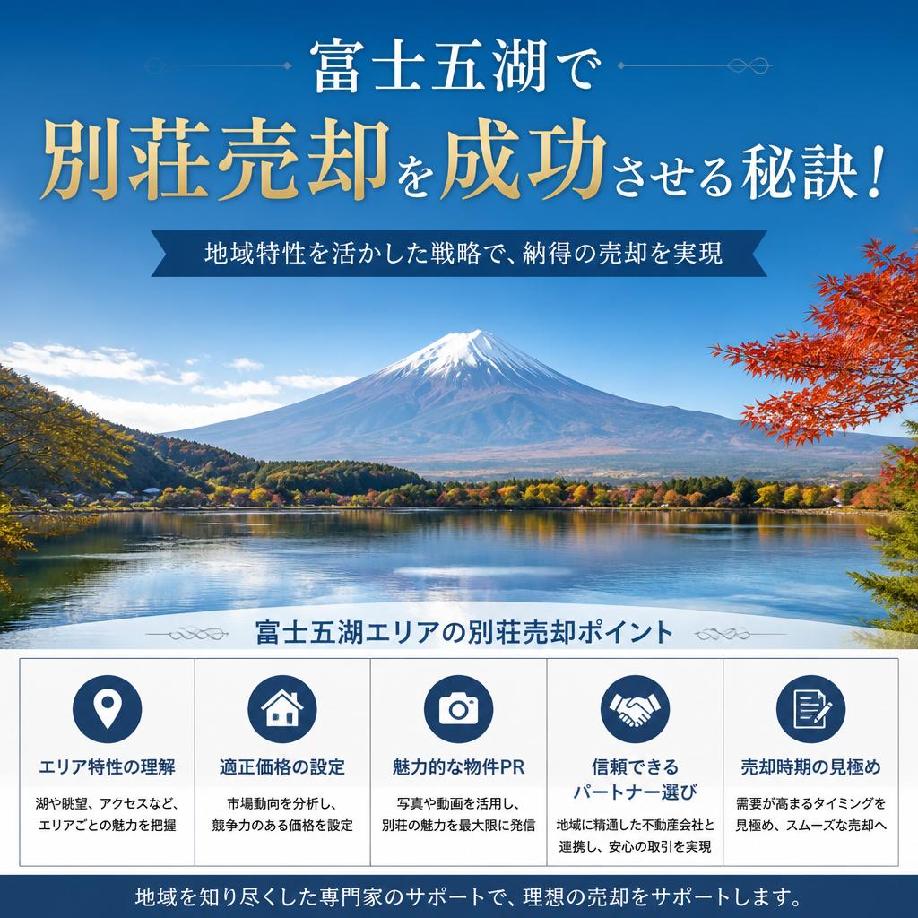 富士五湖で別荘売却を成功させる秘訣！