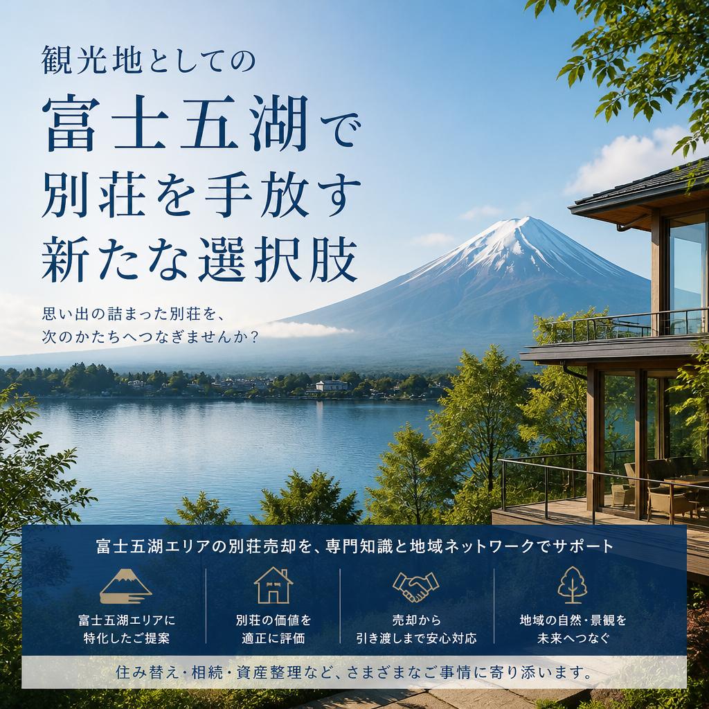 観光地としての富士五湖で別荘を手放す新たな選択肢