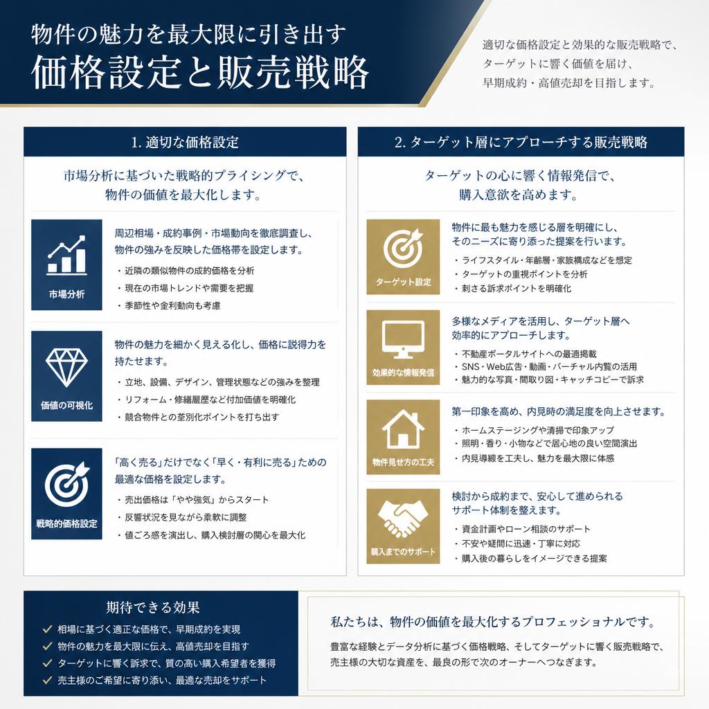 適切な価格設定と販売戦略