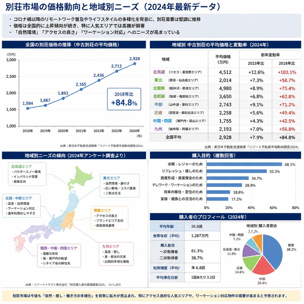 市場における別荘の価格動向