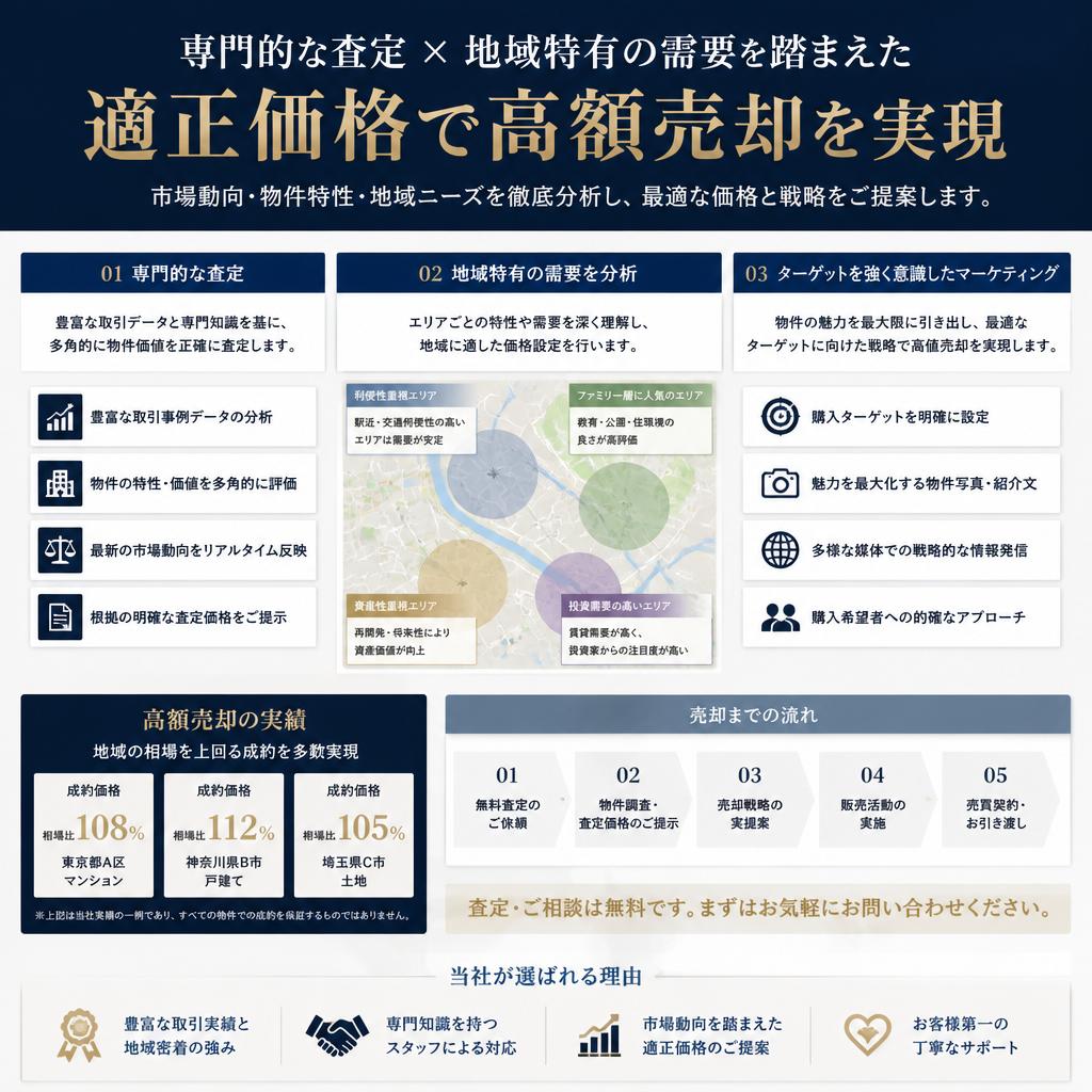 高値での売却を実現する秘訣