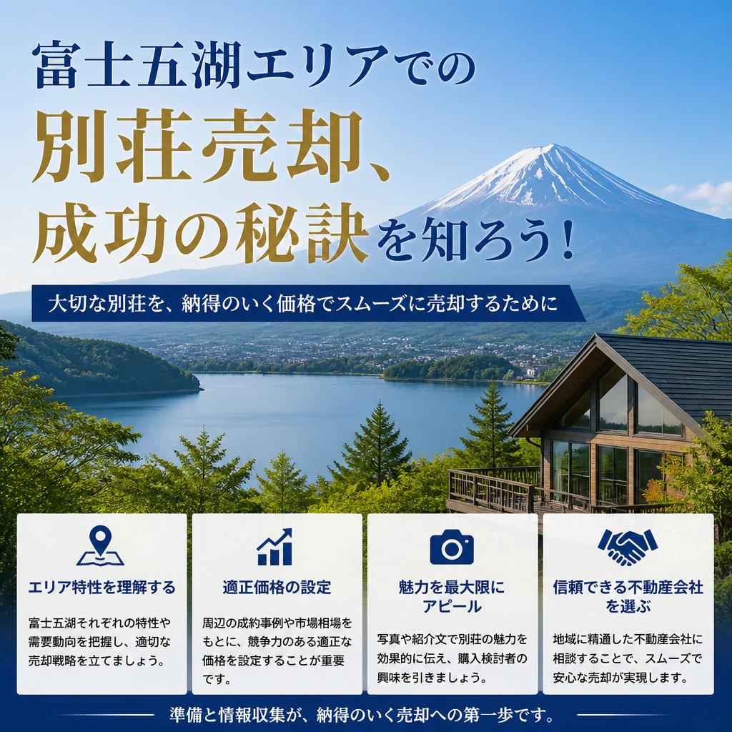 富士五湖エリアでの別荘売却、成功の秘訣を知ろう！