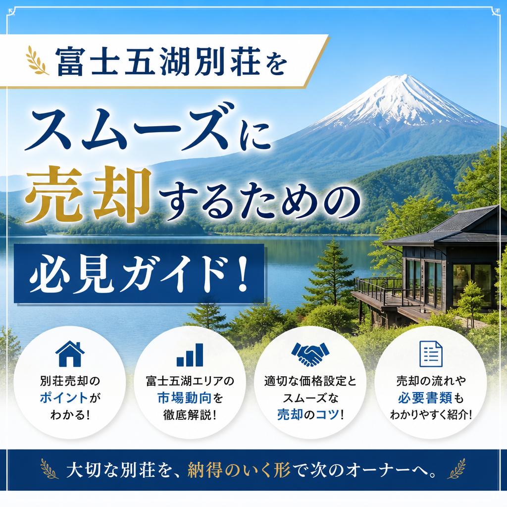富士五湖別荘をスムーズに売却するための必見ガイド！