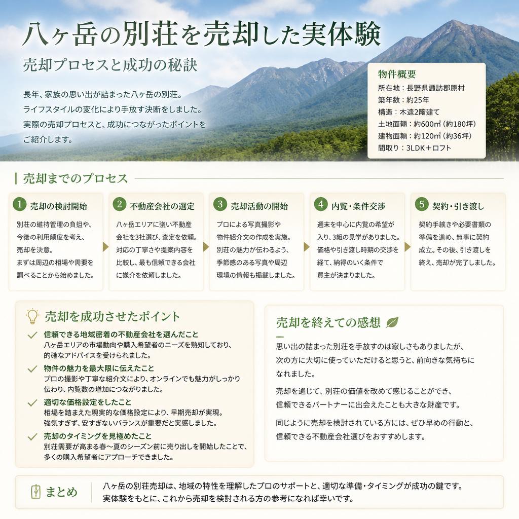 成功した別荘売却の体験談