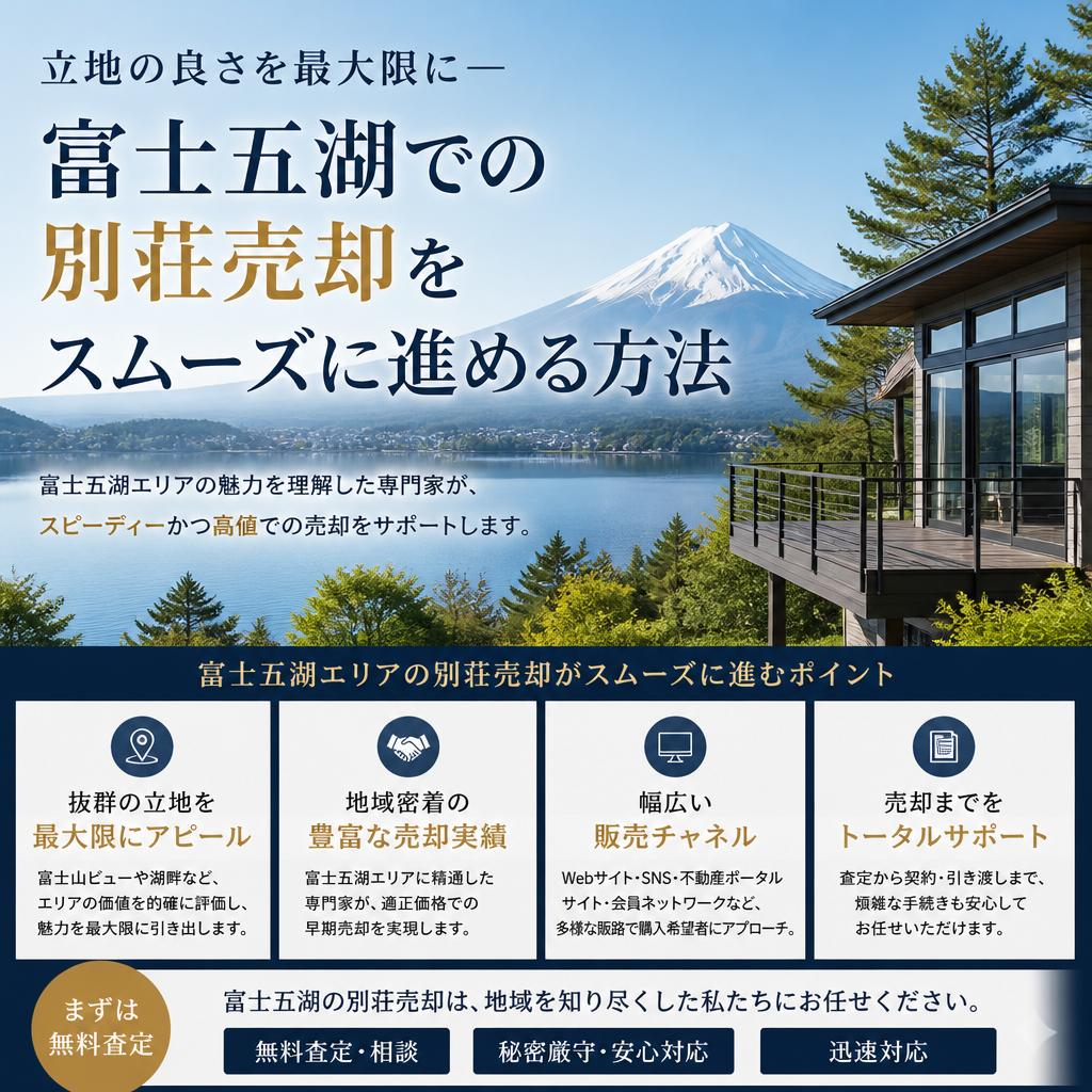 立地の良さを最大限に—富士五湖での別荘売却をスムーズに進める方法