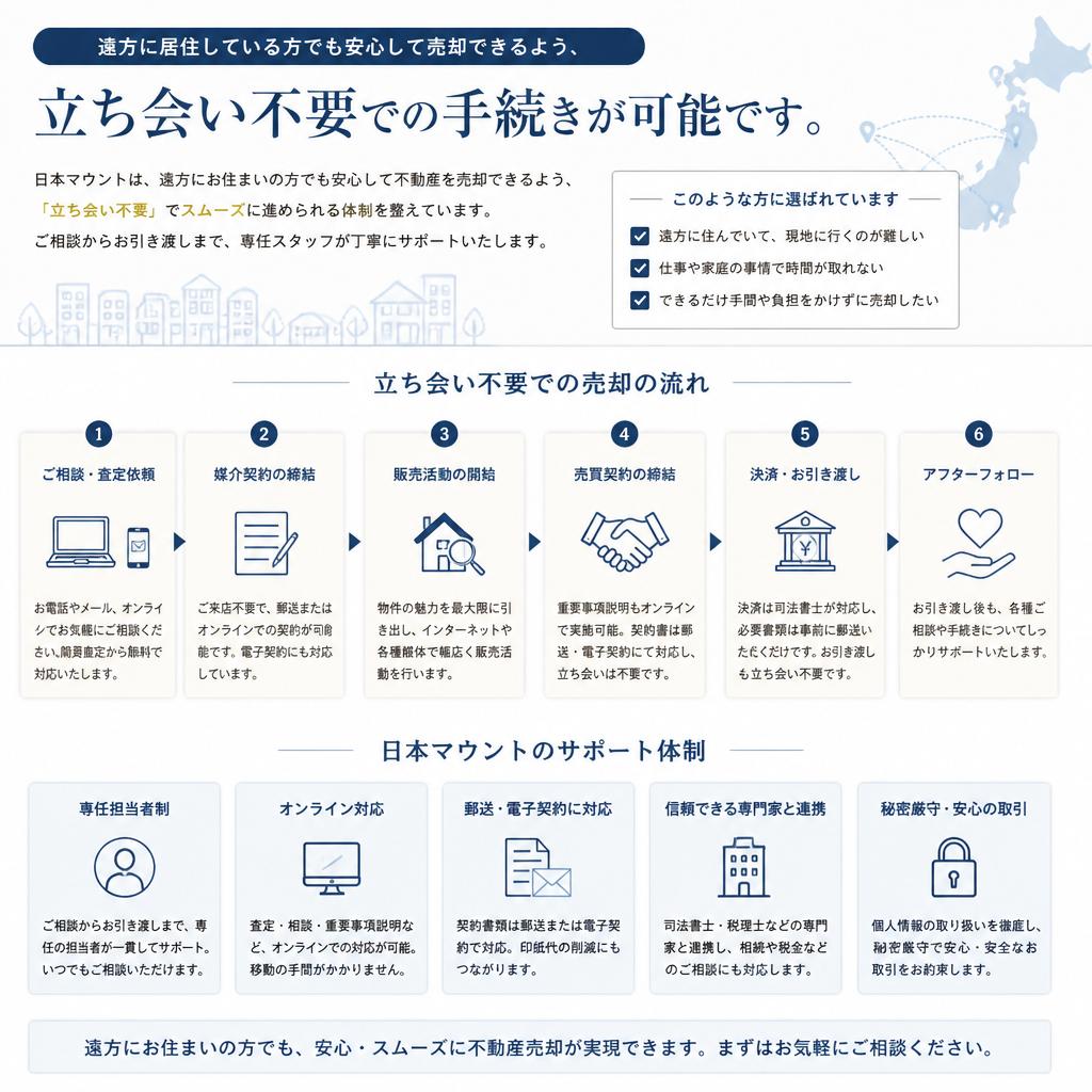 円滑なプロセス—立ち会い不要の手続きが可能