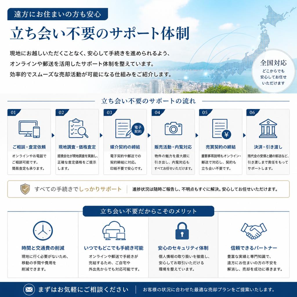 リモート対応でストレスフリーな手続き