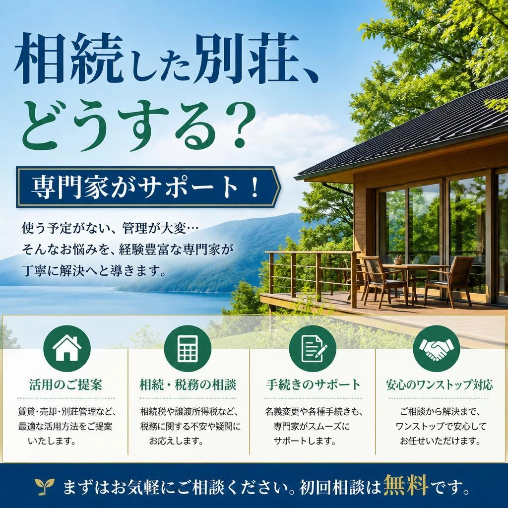 相続した別荘、どうする？専門家がサポート！