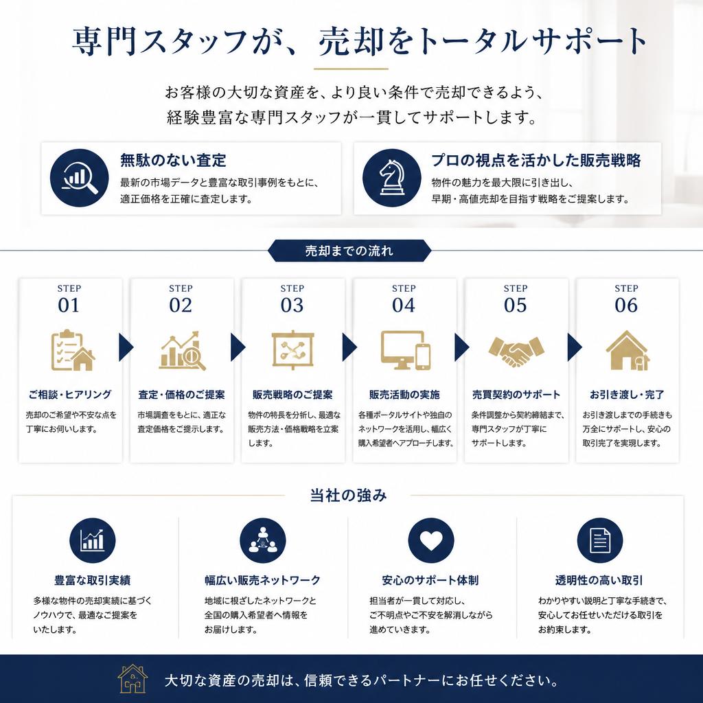 専門家によるスムーズな売却手続き