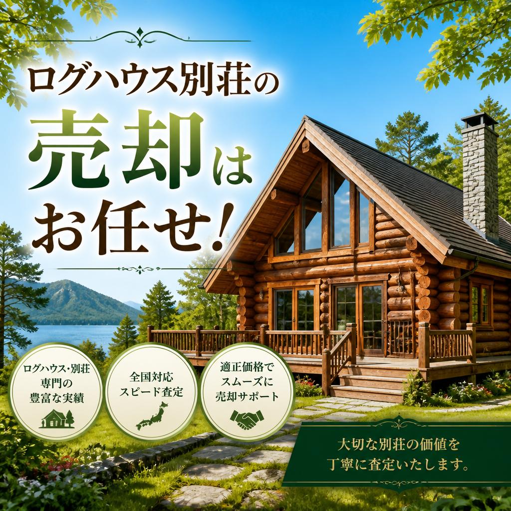ログハウス別荘の売却はお任せ！