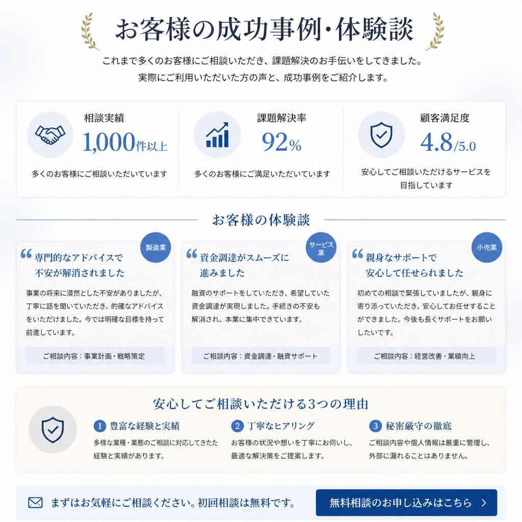 実績とお客様の声