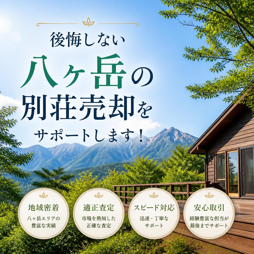 後悔しない八ヶ岳の別荘売却をサポートします！